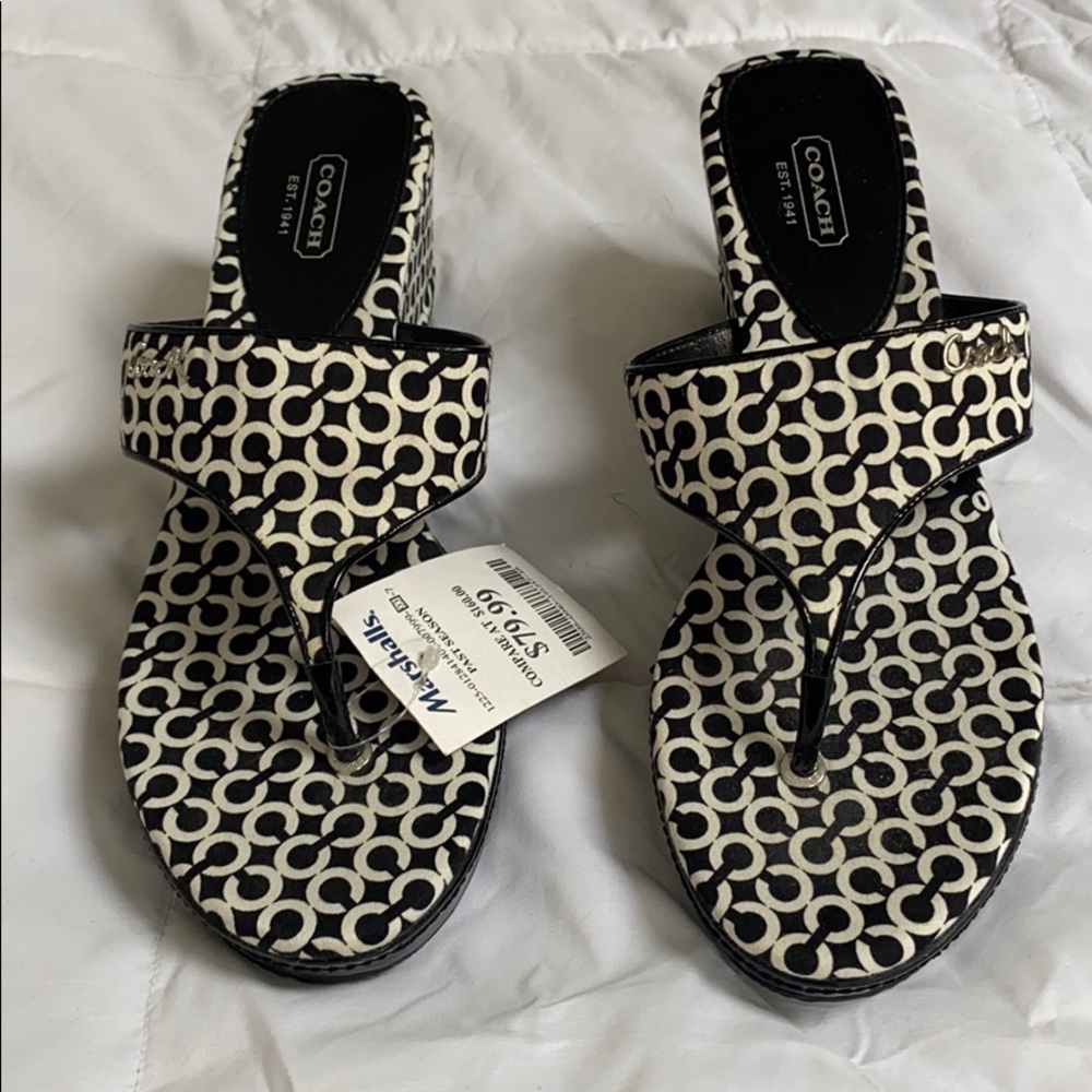 Authentic COACH wedge sandals